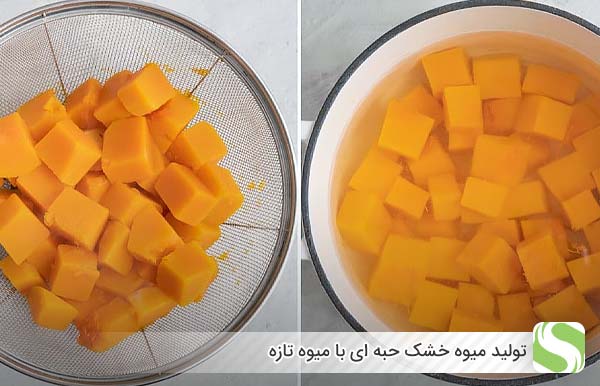 تولید میوه خشک حبه ای با میوه تازه - اندیشه سبز