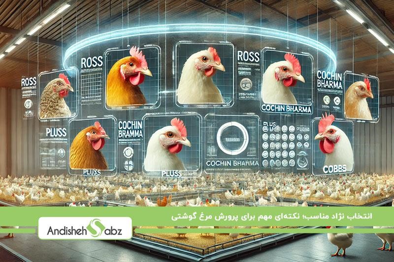 انتخاب نژادهای گوشتی به منظور افزایش وزن بهتر مرغ
