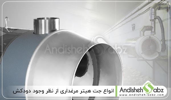 انواع جت هیتر مرغداری از نظر وجود دودکش - اندیشه سبز