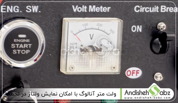 ولت متر آنالوگ با امکان نمایش ولتاژ در لحظه - اندیشه سبز
